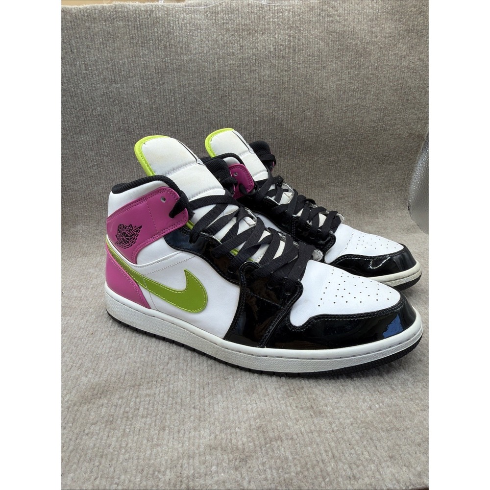 Nike Air Jordan 1 Mid SE Men's Size 12 US Cyber Pink CZ9834-100 Athletic Shoes - Picture 8 of 15